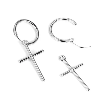 

Cross Drop Earrings For Women Men Trend 925 Sterling Silver Fasion Jewellery Accessories Brinco Oorbellen Earring eh1191