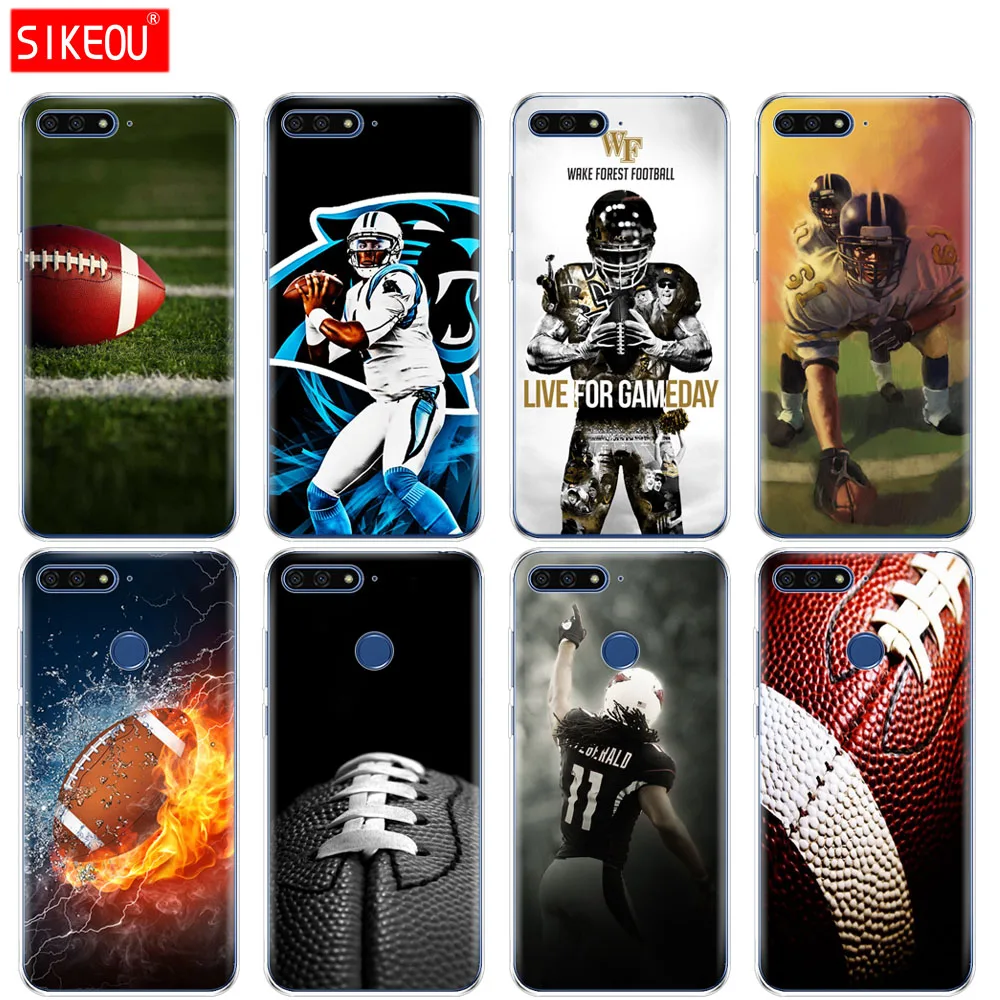 Силиконовый чехол для телефона Huawei Honor 7A PRO 7C Y5 Y6 Y7 Y9 2017 2018 Prime Sport American Football |