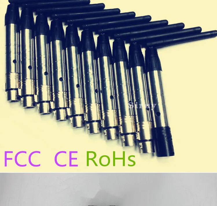 

Free shipping 2.4G Wireless DMX Signal Controller DMX 512 Transmitter and DMX512 Receiver For Stage Par Light