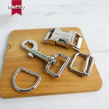 

(metal buckle+adjust buckle+D ring+metal dog clasp/set) environmental diy dog collar accessory 25mm engraved buckle custom LOGO