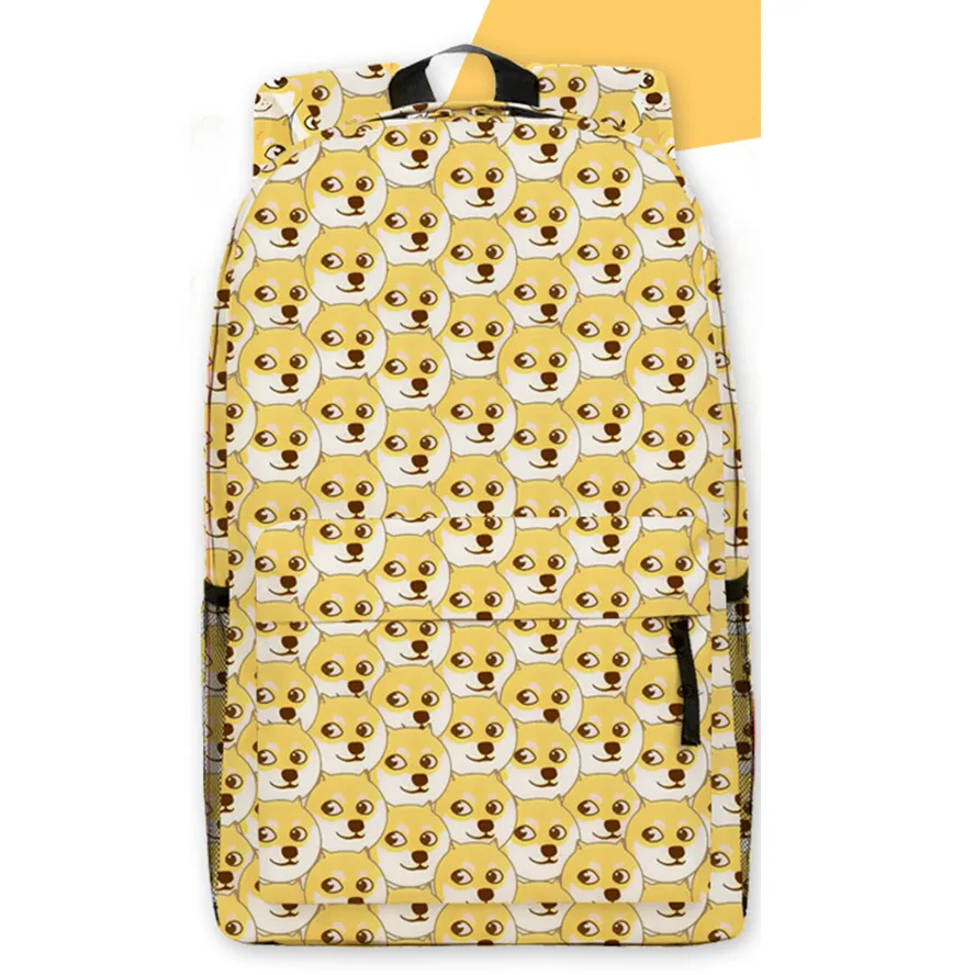 

Free shipping Top Doge cos Chai dog Image printing cute cartoon Backpacks birthday present Shoulders schoolbag Mental pollution
