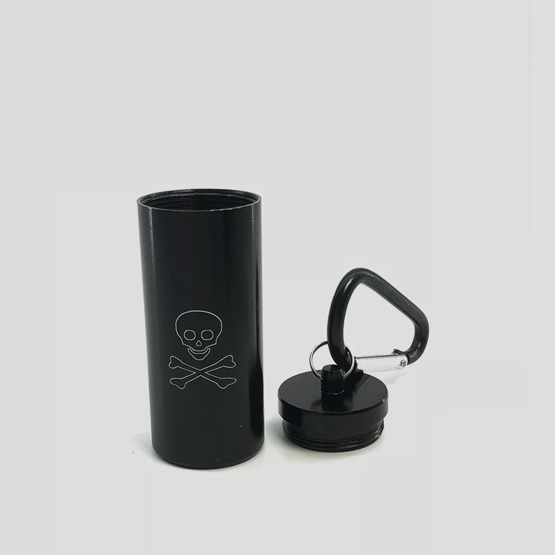 Portable Cylinder Ashtray Smokeless, Metal Body with Lid & Keychain