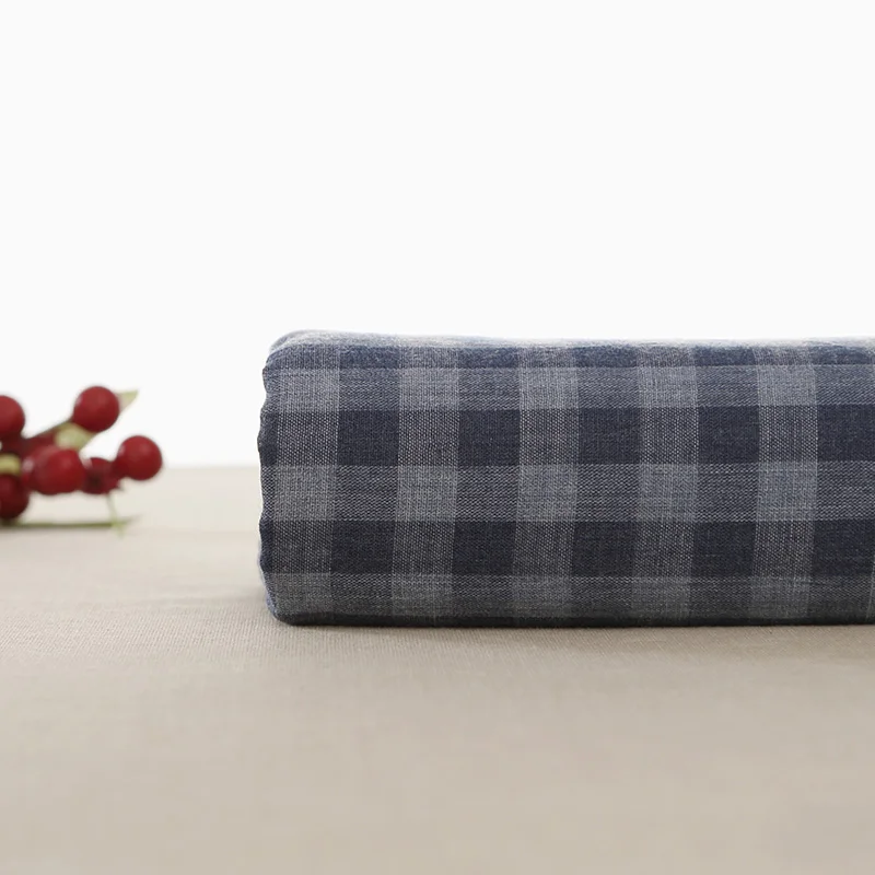 

50x150cm Yarn Dyed Cotton Fabric Dark Ripstop Breathable Light Thin Clothing Fabric Summer Shirts Sewing Fabric Curtains Fabric