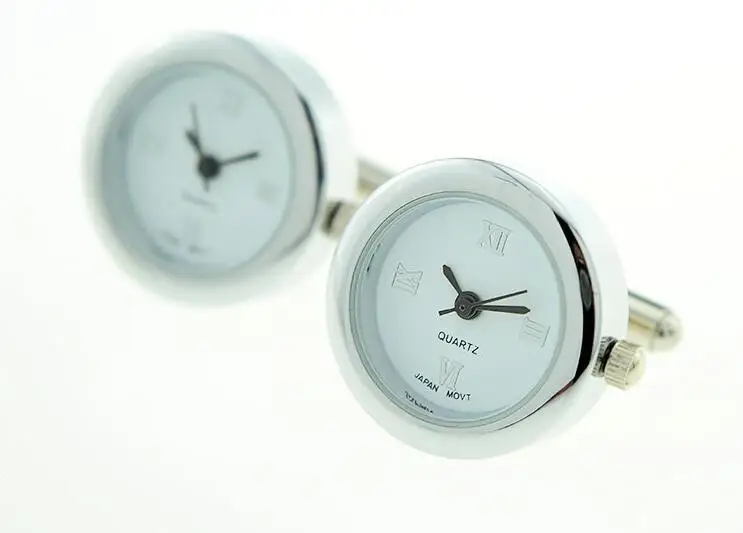 5 пар/лот настоящие запонки с изображением часов функциональные часы Запонки римские цифровые часы рубашка Запонки мужские ювелирные изделия оптом