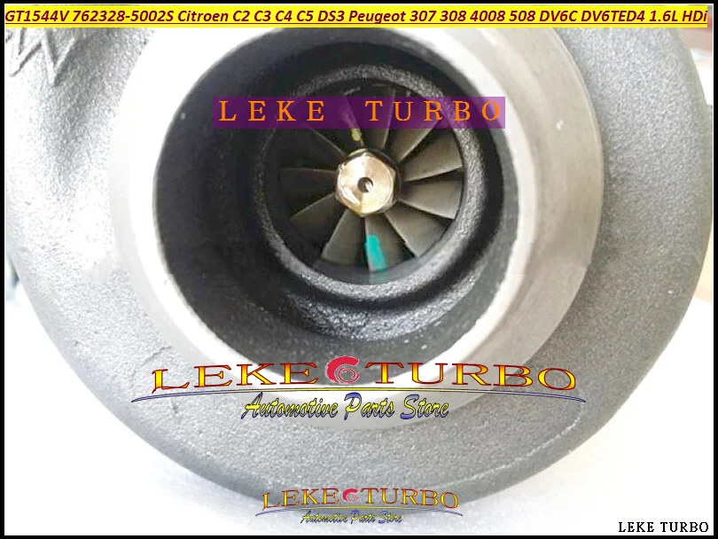 GT1544V 762328 762328-5002S 762328-0001 Turbo For CITROEN C2 C3 C4 C5 DS3 For PEUGEOT 307 308 4008 508 DV6C DV6TED4 1