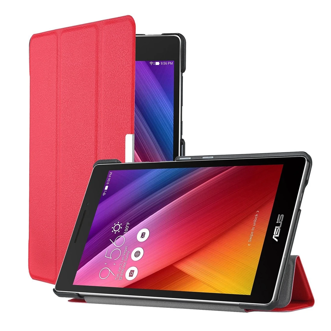 

Ultra Slim Lightweight Smart Case Cover for Asus ZenPad 7.0 Z370C with Auto Sleep/Wake Function,Red