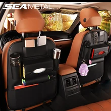 Заднем сиденье автомобиля сумка для хранения Организатор путешествий Box карман искусственная кожа Universal закладочных уборки протектор дети пьют авто аксессуары автотовары для авто