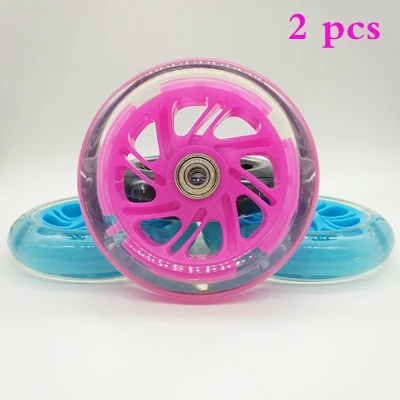 Подсветка для колес скутера 118*28 мм PU колесо мигающее колесо ABEC-7 - Цвет: pink 2 pcs