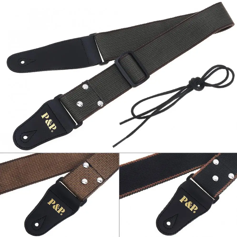 Adjustable Pure Cotton Guitar Strap for Acoustic Electric Bass Guitar 3