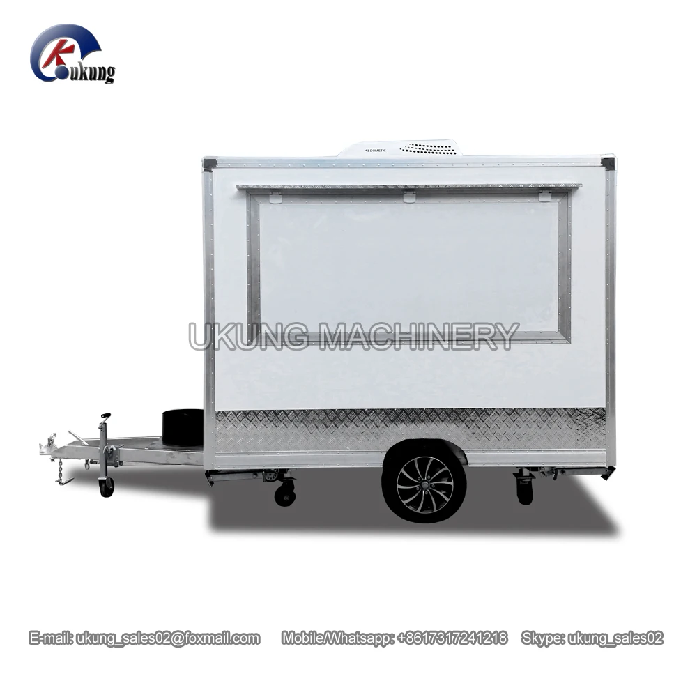

UKUNG mobile square food trailer, food cart, food truck for sale