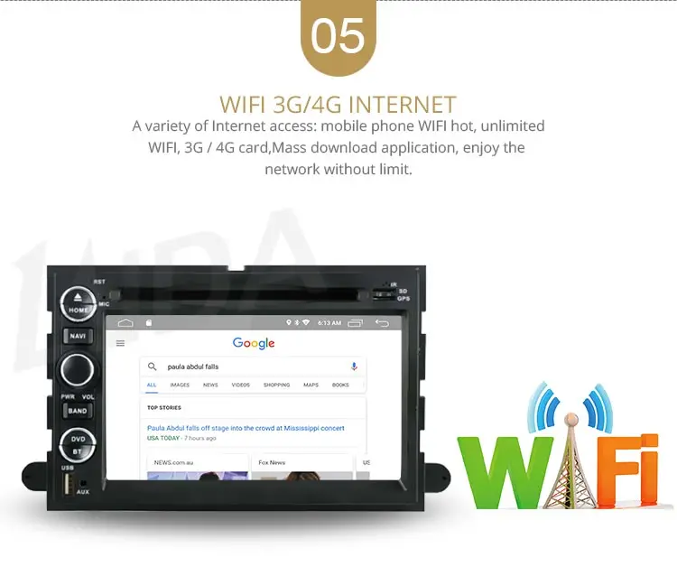 Best LJDA 2 Din Android 9.1 Car Radio For Ford F150 Fusion Escape Edge Multimedia Player Stereo Auto Audio GPS DVD Video IPS Screen 7