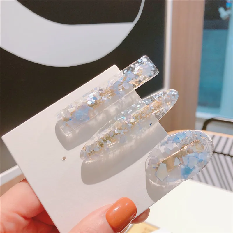 

3pcs/set Fashion Women Acrylic Acetic Acid Leopard Hair Clip Snap Barrette Stick Hairpin Hair Accessories