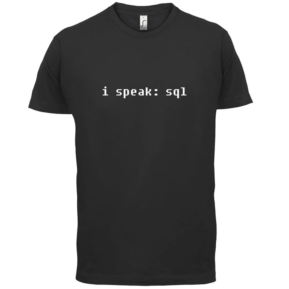 I Speak sql мужская Футболка Программирование/Компьютеры/код 13 цветов футболка с