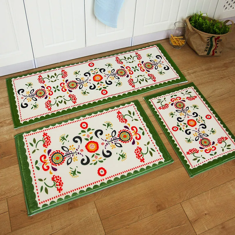 

House Mat Door Doormat Hall Bathroom Kitchen Rug and Toilet Mat Strip Absorbent Anti-Slip Korean Style Carpet
