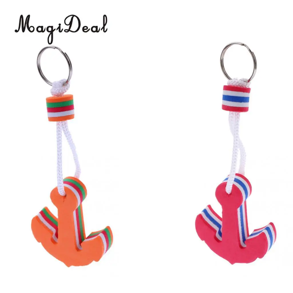 MagiDeal Newest 1Pc EVA Anchor Shaped Boating Keyring Floating Key Ring for Swimming Surfing Marine Sailing Float Water Sport 