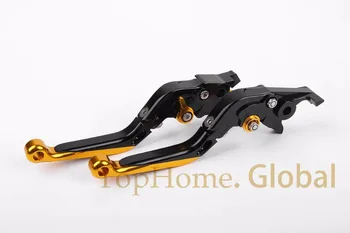 

For Bajaj Pulsar 200 NS Foldable Extendable Brake Clutch Levers Black & Gold CNC Adjustable Folding Extending NS200