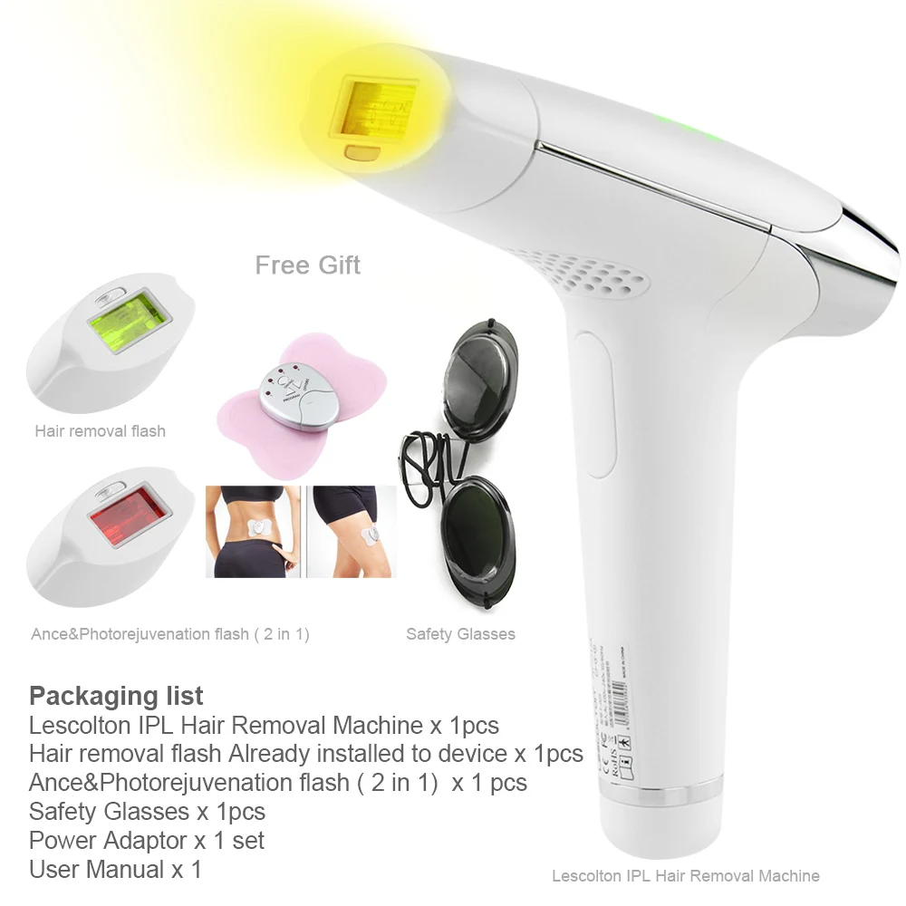 3 в 1 IPL лазерная Машинка для удаления волос, лазерный эпилятор, эпилятор для удаления волос, триммер для постоянного бикини, электрический эпилятор, лазер 450000Puls - Цвет: E