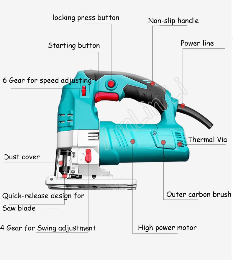 Woodworking Jig Saw 500w 220v Handheld 
