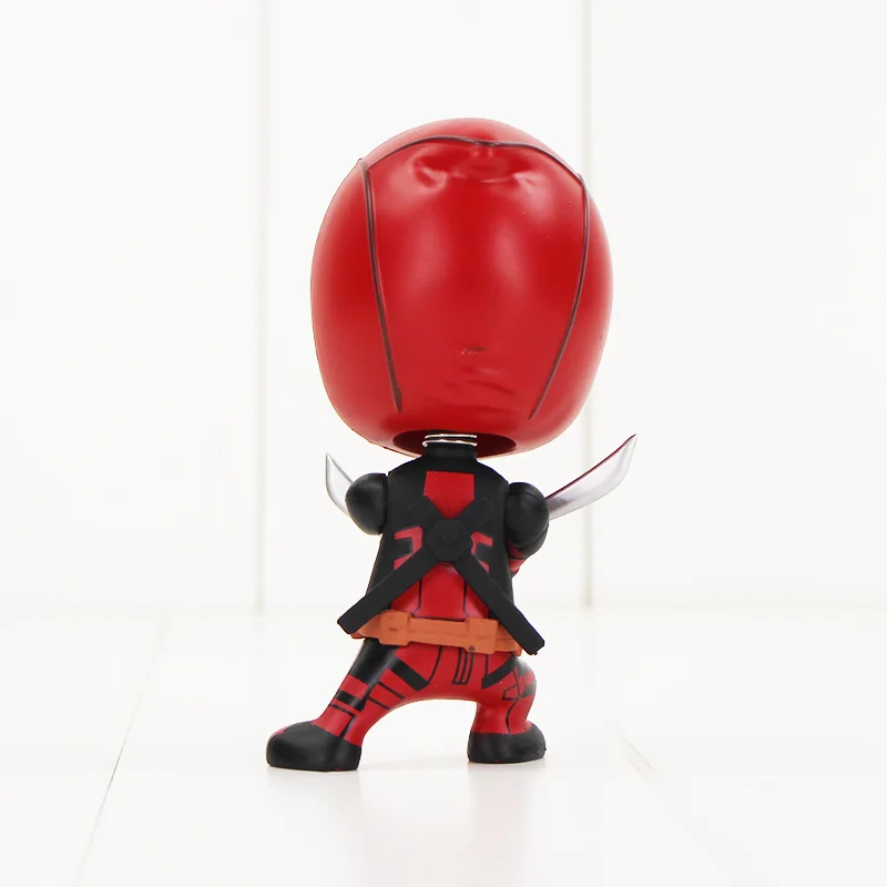 10cm Deadpool Figure Toys Fighting avengers Gesturing Bobble head Car Decor Toy