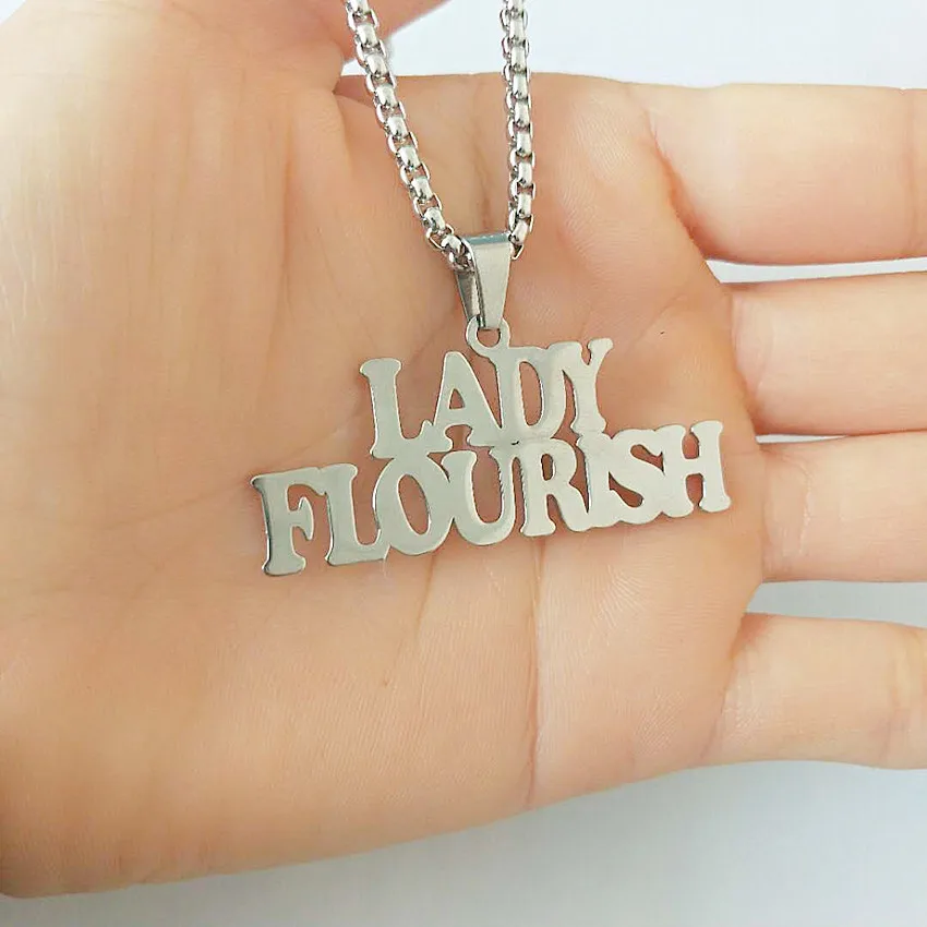 

Stainless Steel Graduation Pendant Custom Name Necklaces Gold Capitalized Letter Collares For Women Men Choker Girl Jwelry Gift
