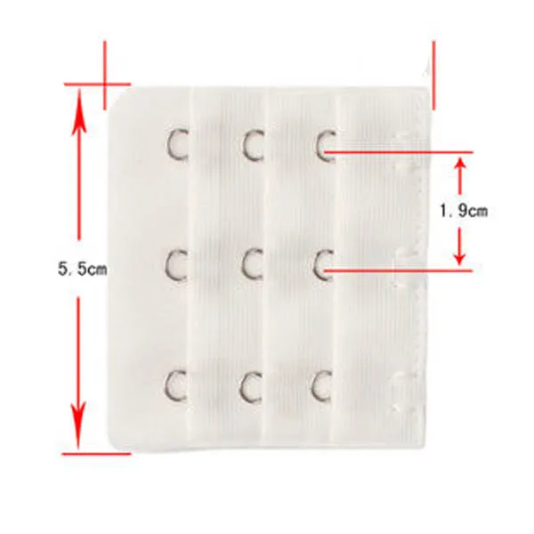

2Pcs Ladies Useful Bra Extenders Strap Extension 3 Hooks 3 Rows Adjustable Belt Buckle Extension Bra Extender