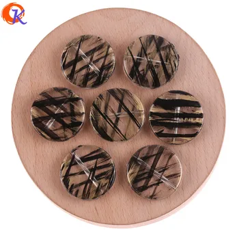 

Cordial Design 25*25mm 200Pcs Acrylic Beads/Jewelry Accessories/Hand Made/Gold Black/Coin Shape/Print Bead/Earring Findings