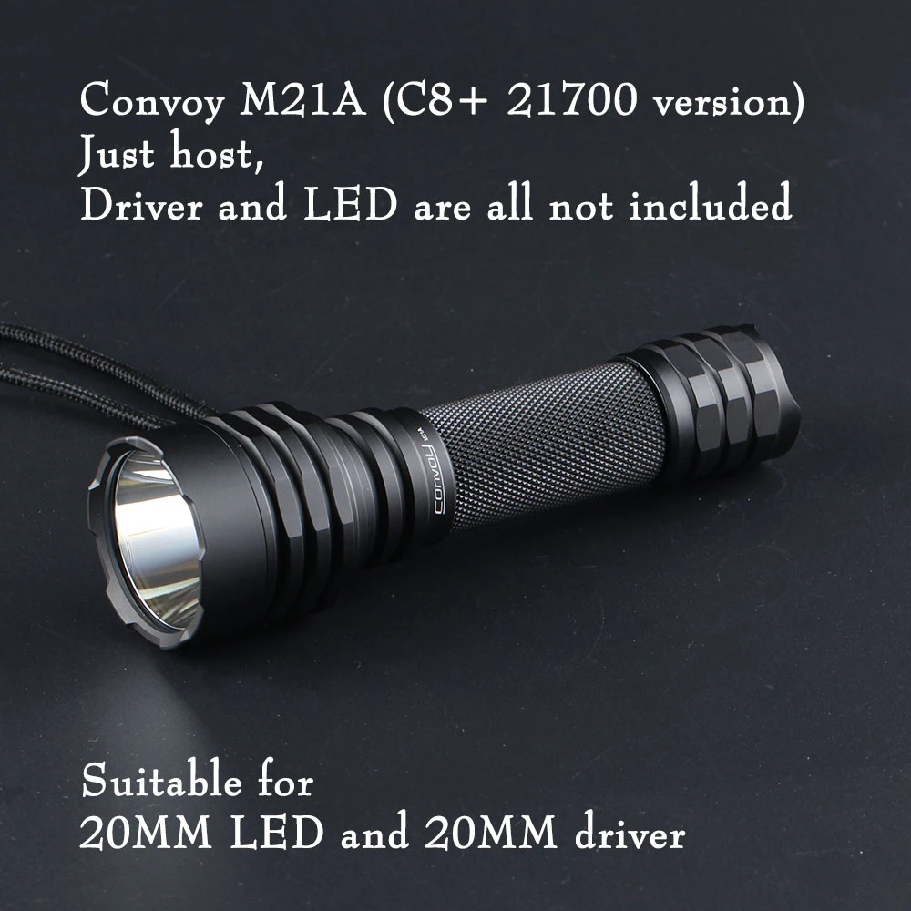torch laser Convoy M21A host (C8+ 21700 version), no LED,no driver heavy duty flashlights