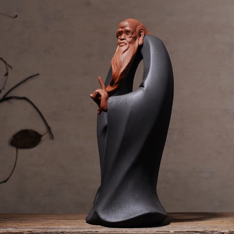 Глина винтажный домашний декор керамические старинные фигурки Laozi Damo Teahouse
