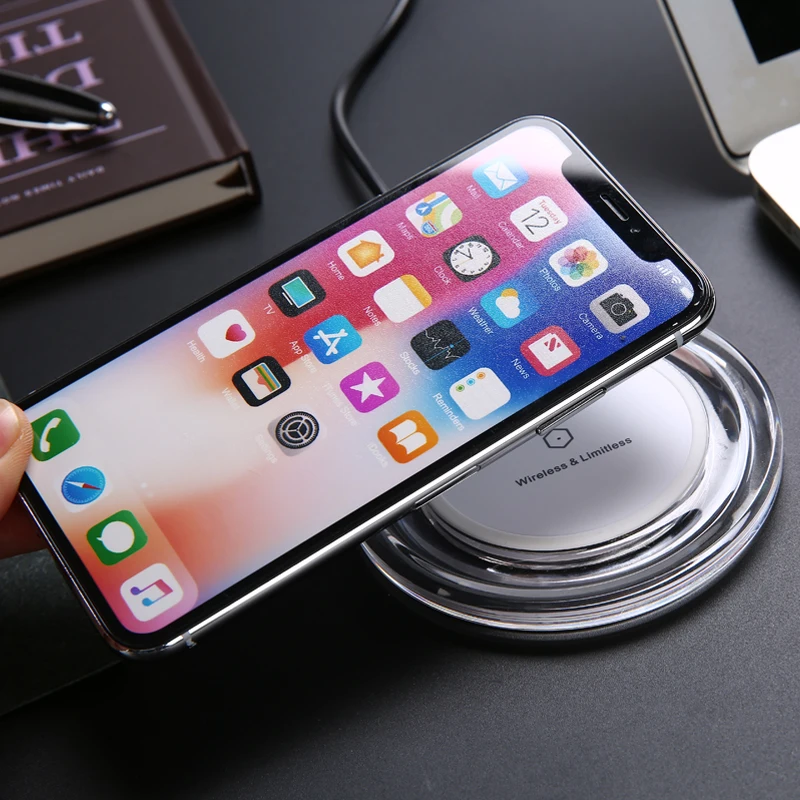S GUARD Оригинальное Мини Qi Беспроводное зарядное устройство USB зарядка Pad для iPhone X 8
