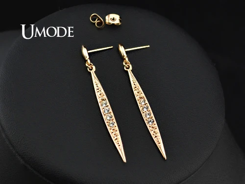 UMODE Новинка 2014 модные винтажные серьги с покрытием из розового золота 18к женские