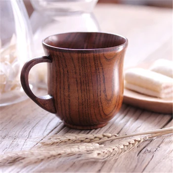 

Japanese Creative Natural Wood Tea Cup Coffee Vintage Cup Mug Milk Fincan Simple Eco Friendly Wood Teacup Personalized DDBXY59