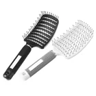 Image High Quality Portable Barber Anti static Soft Curved Vent Salon Hairdressing Tool Rows Tine Comb Hair Brush Plastic 26.5 x 7.5cm