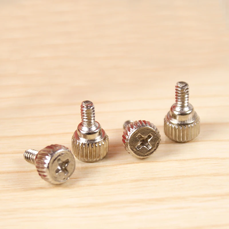 30pcs M3.5 Phillips round head Hand twist screws Computer chassis Tighten Knurled Cross slotin