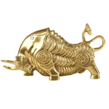 

SHUN brass select size copper Money cow Decoration Home Adornment metal Crafts Zodiac cattle gift