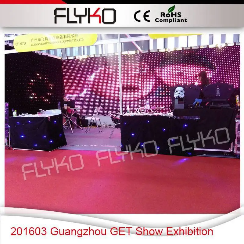 

soft backdrop led flexible video curtain display led P50mm 7ft by 10ft soft vision backdrop
