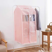 Платье сумка для хранения накидка для защиты от пыли пакет для одежды костюм сумка Защитная пленка подвесные корзины органайзер для хранения одежды сумки на молнии