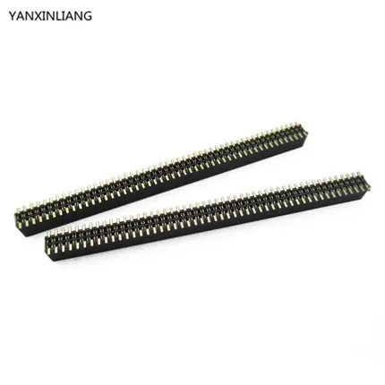 

2PCS Pitch 1.27mm 100 Pin 2x50Pin SMT SMD Double Row Female Pin Header Strip PCB Connector