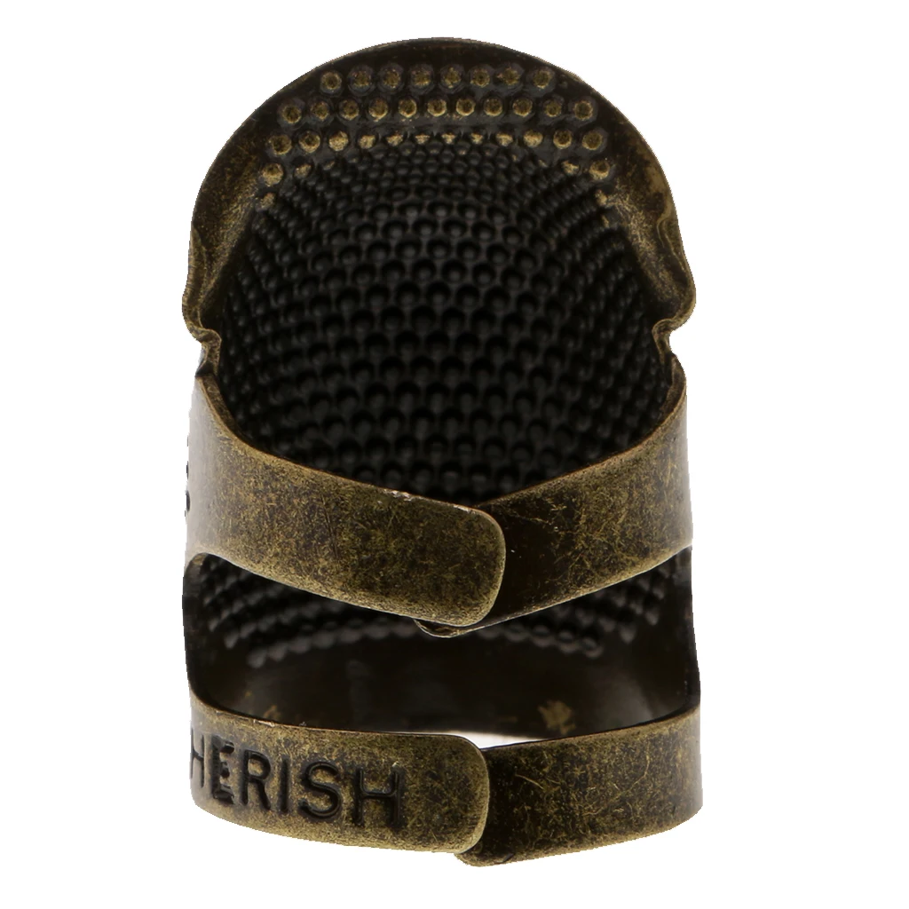 Metal Brass Sewing Thimble Needles Finger Protector Needlework Accessories for Embroidery Cross-stitch DIY Quilting