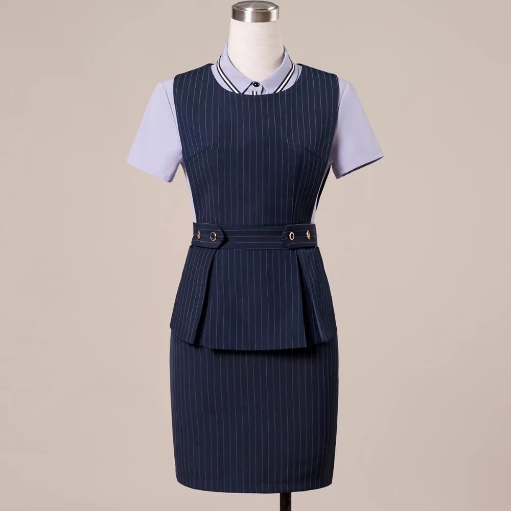 2018 Office Lady Work Wear 2 Piece Set Formal Pant Suit Size S-4XL Waistcoat Belt Black Vest Women Sleeveless Jacket Blazer pant