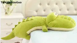 Мягкие плюшевые игрушки большой 120 см мультфильм Крокодил плюшевые игрушки вниз хлопок зеленый крокодил очень мягкая кукла подушку