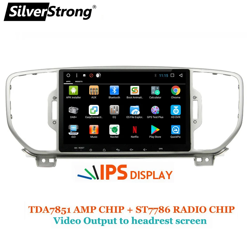 SilverStrong 2din Android8.1 автомобильный DVD для KIA новый Sportage 2016 2017 2018 KX5 Android автомобиль GPS