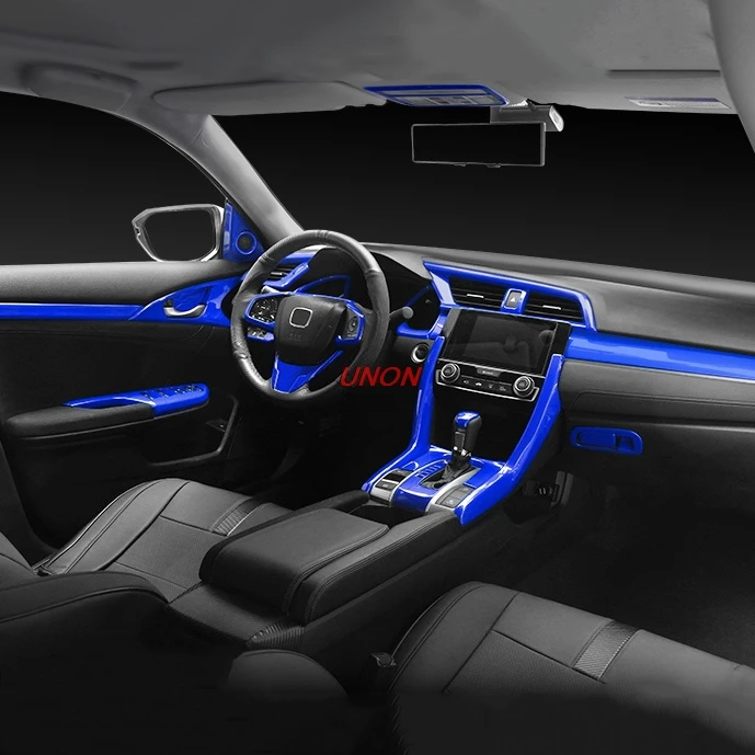 Blue Colors Car Interior Full Mouldings Trim Sticker Car