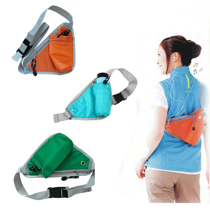 

Outdoor lightweight breathable adjustable zipper organization bag with water bottle pocket for camping running cycling climbing