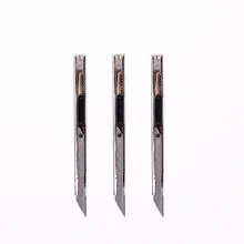 Couteau utilitaire de bureau pour étudiants, coupeur de bureau, lame de rasoir rétractable, pour fournitures de papeterie scolaires