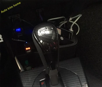 

Lapetus Gear Shift Head Knob Handball Cover Trim Fit For Honda FIT JAZZ 2014 - 2019 Auto Accessories ABS Carbon Fiber Look
