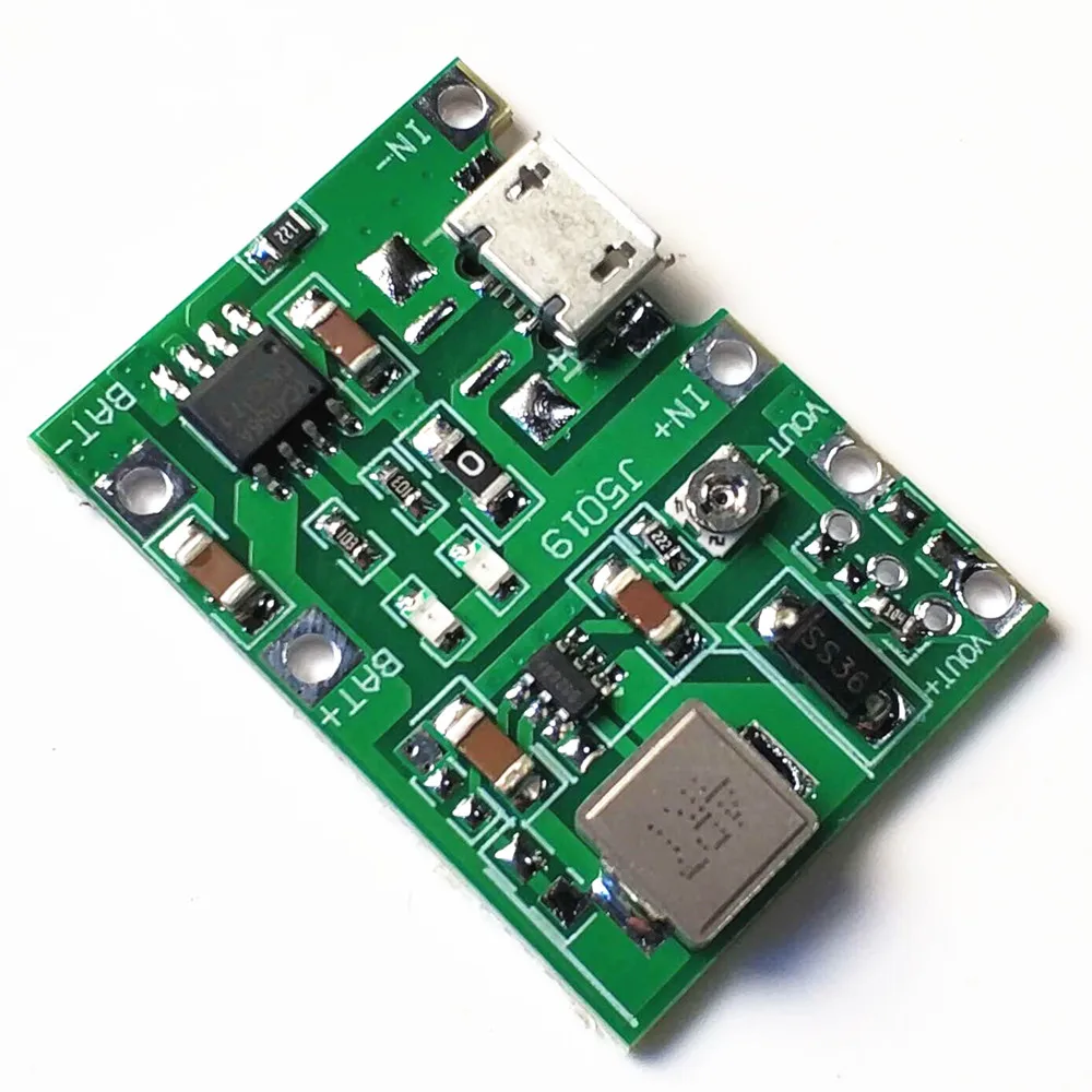 

3.7V 9V 5V 2A Adjustable Step Up 18650 Lithium Battery Charging Discharge Integrated Module