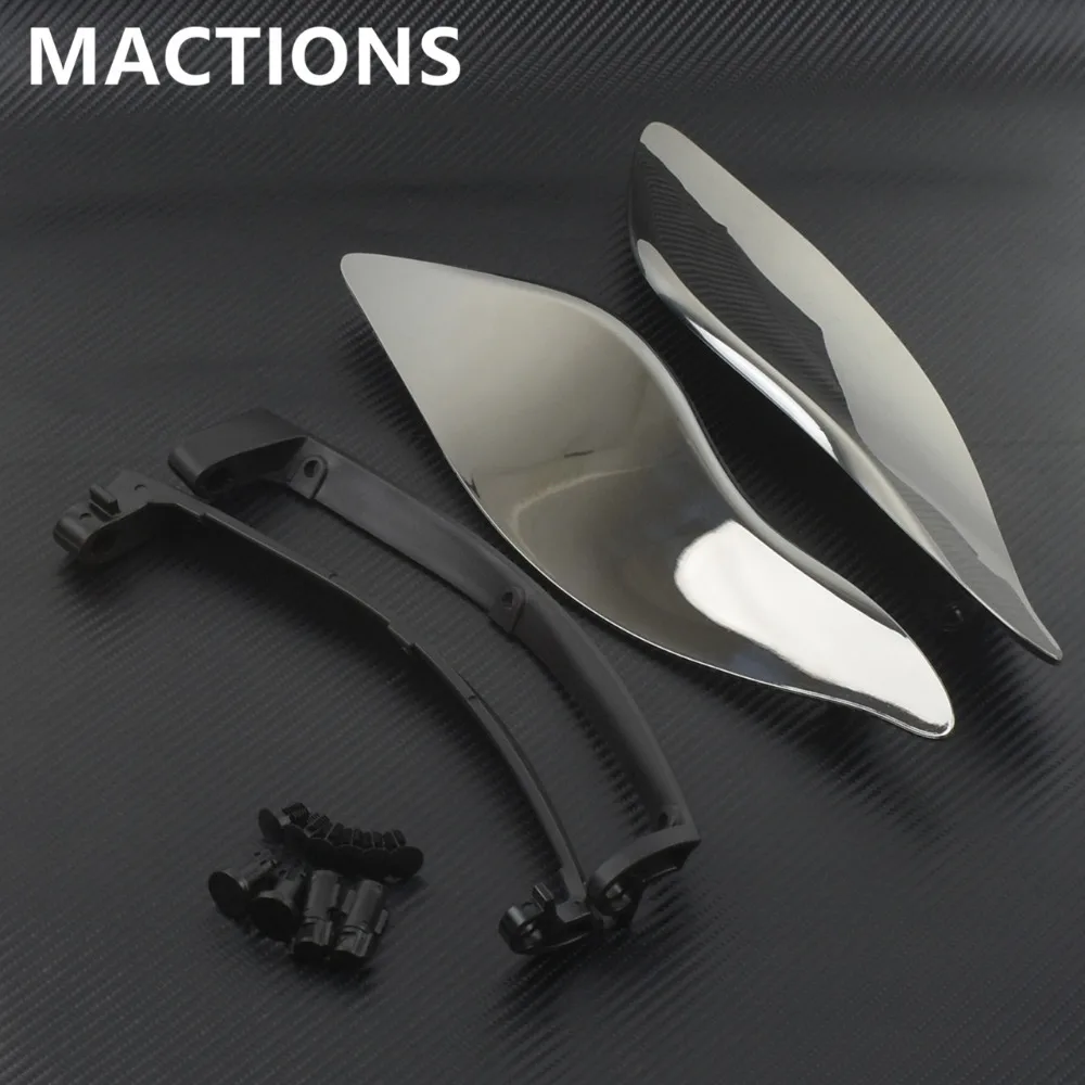 2 Pcs Chrome Motorcycle Air Deflectors Batwing Fairing Side Wind For