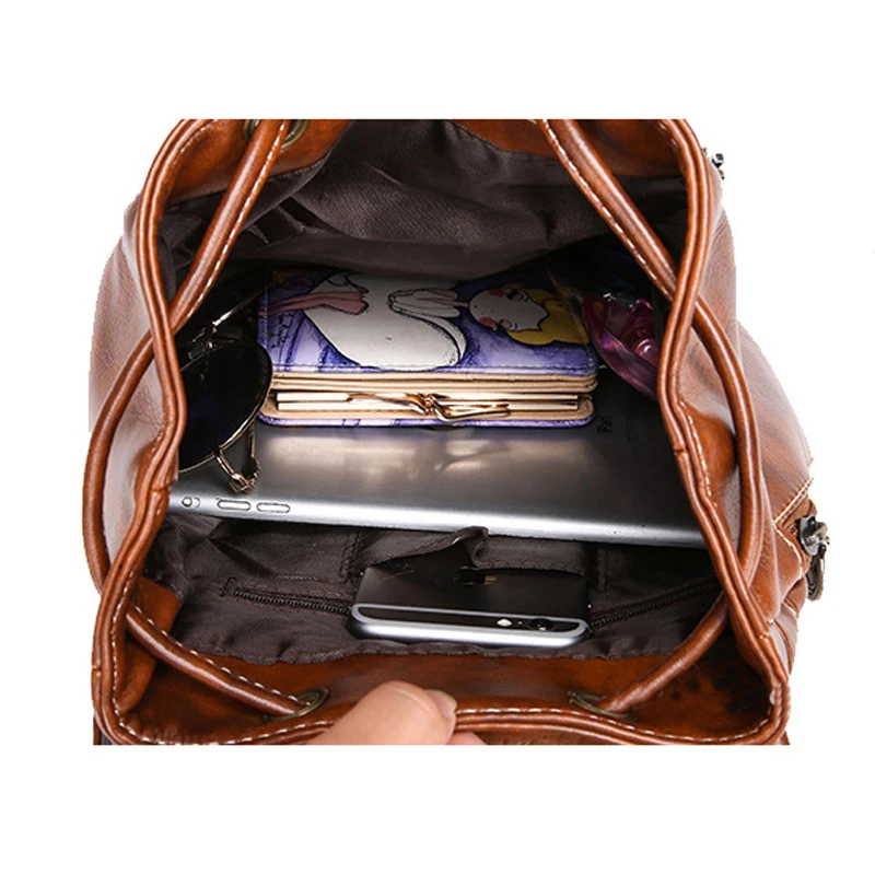 Petrichor винтажный Рюкзак Женский Повседневный мини модный ремень Mochila из искусственной кожи женские рюкзаки школьные сумки для девочек-подростков