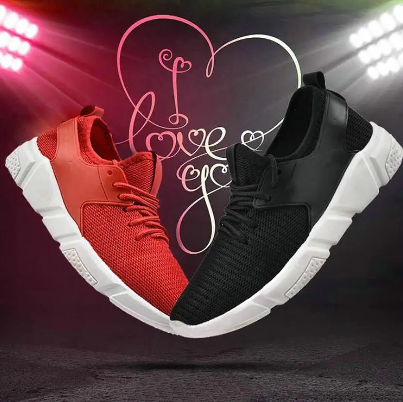 

Air Mesh platform shoes woman sneakers Brand New Breathable men women Couple shoes Ladies white red Trainers Large size 36-43