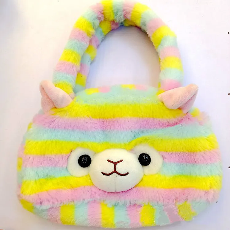 Радуга плюшевая Alpacasso Сумки из натуральной кожи кавайная сумка для подарок